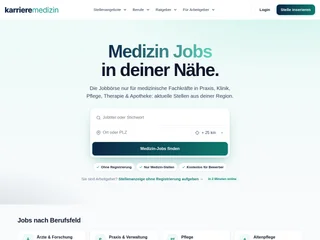 KarriereMedizin platform preview