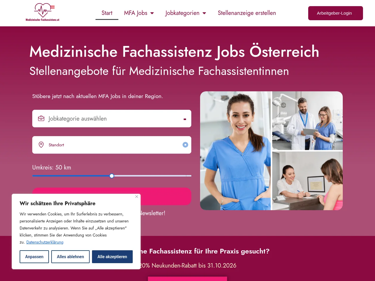 Medizinische Fachassistenz screenshot Medizinische Fachassistenz website screenshot