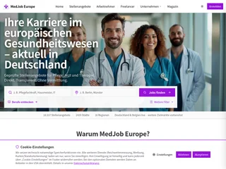 MedJob Europe platform preview MedJob Europe platform preview