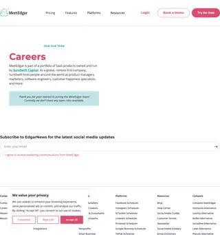 MeetEdgar platform preview