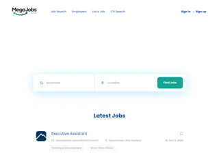 MegaJobs platform preview MegaJobs platform preview