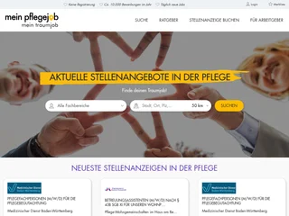 Mein Pflegejob platform preview