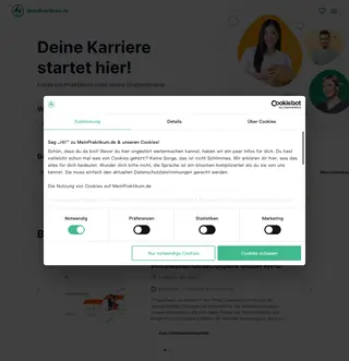 MeinPraktikum.de platform preview