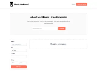 Merit Job Board screenshot preview Merit Job Board screenshot preview