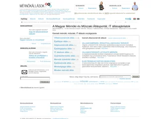 Mérnökállások.hu platform preview