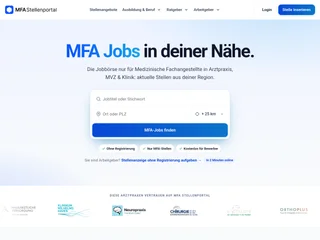 MFA Stellenportal platform preview MFA Stellenportal platform preview