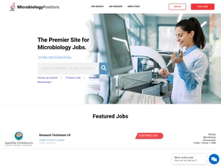 MicrobiologyPositions.com screenshot preview