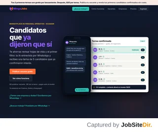 MingaJobs platform preview MingaJobs platform preview