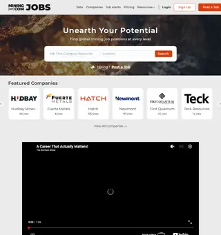 MINING.COM Jobs platform preview