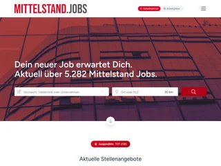MITTELSTAND.JOBS platform preview