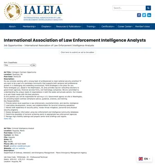 International Association of Law Enforcement Intelligence Analysts platform preview