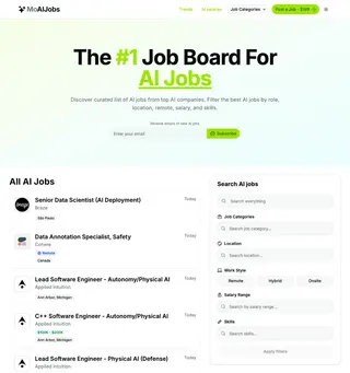 MoAIJobs platform preview