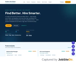 Modern Jobs Ghana platform preview