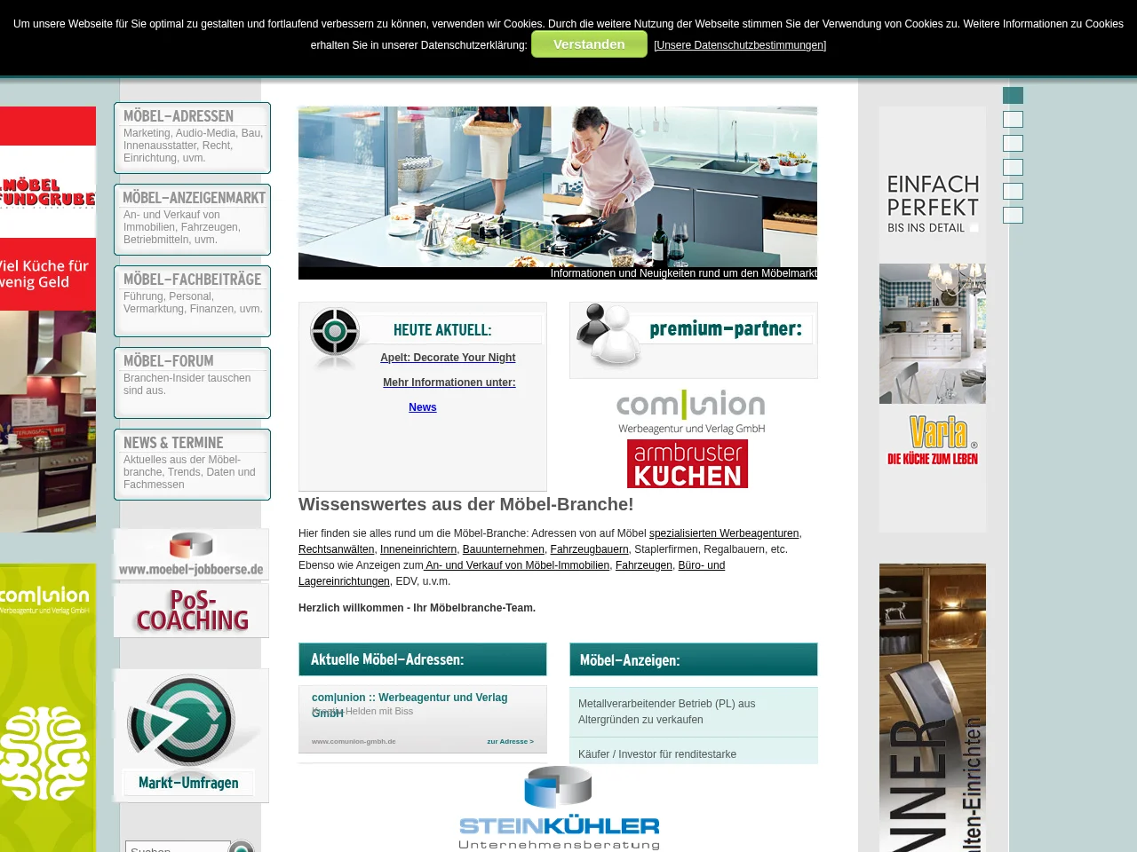 moebelbranche.de screenshot moebelbranche.de job board platform screenshot showing job search interface