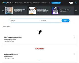 MojPosao.ba platform preview