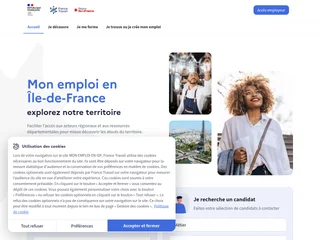 Mon emploi en Île-de-France platform preview