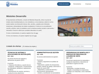 Móstoles Emplea platform preview