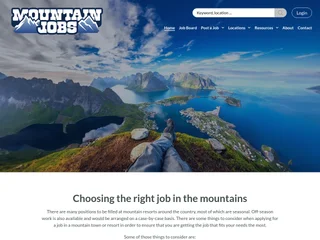 Mountain Jobs platform preview