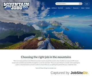 Mountain Jobs platform preview