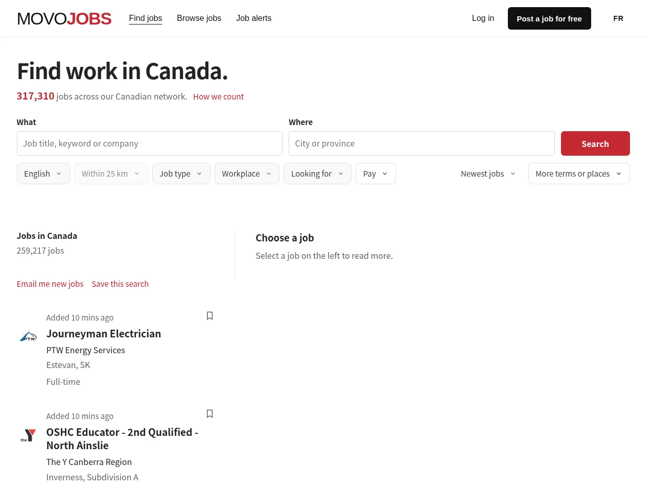 MovoJobs screenshot MovoJobs job board platform screenshot showing job search interface