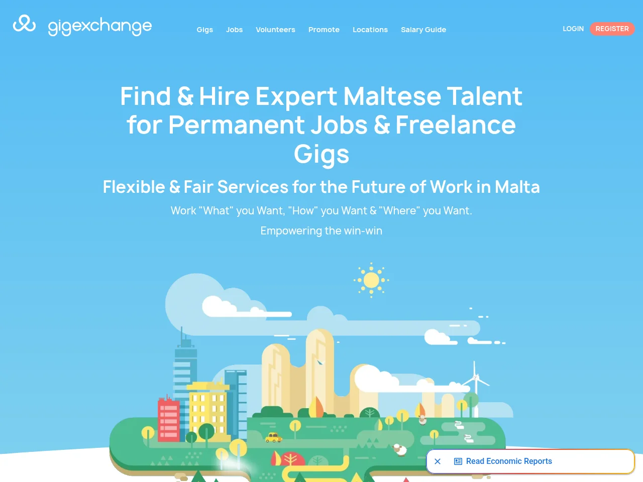 gigexchange job board platform screenshot showing job search interface