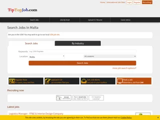 TipTopJob Malta platform preview