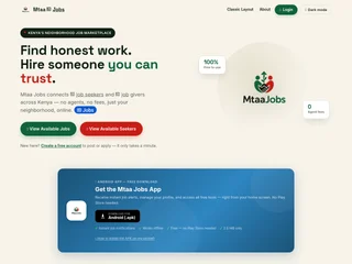 Mtaa Jobs platform preview