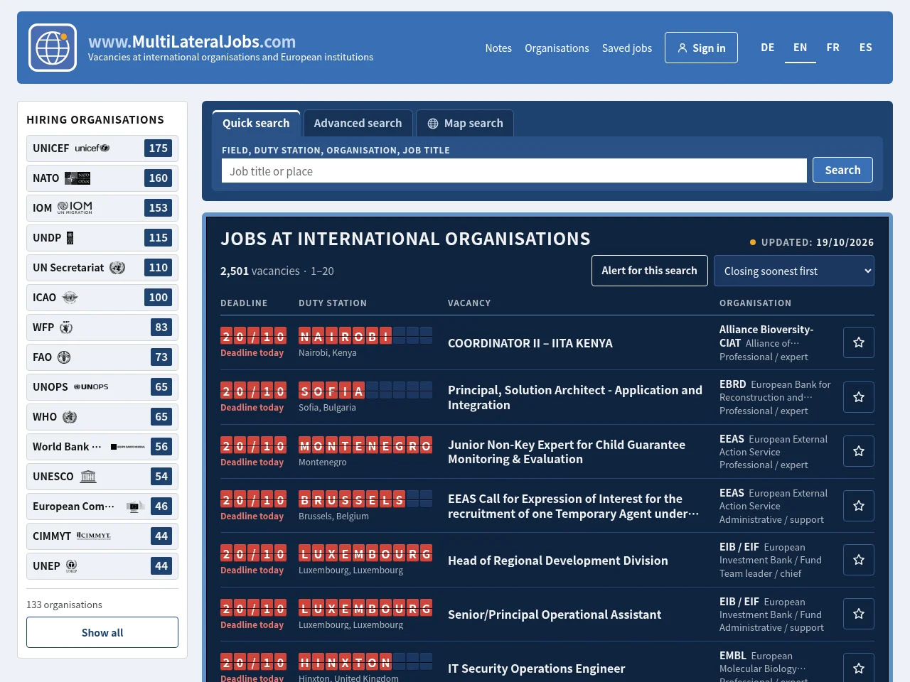 MultiLateralJobs screenshot MultiLateralJobs website screenshot
