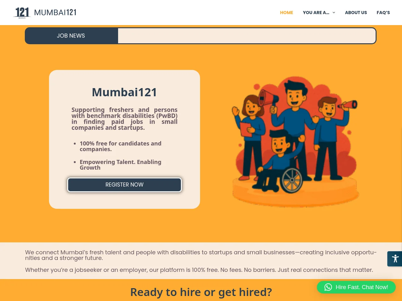 Mumbai121 screenshot Mumbai121 job board platform screenshot showing job search interface
