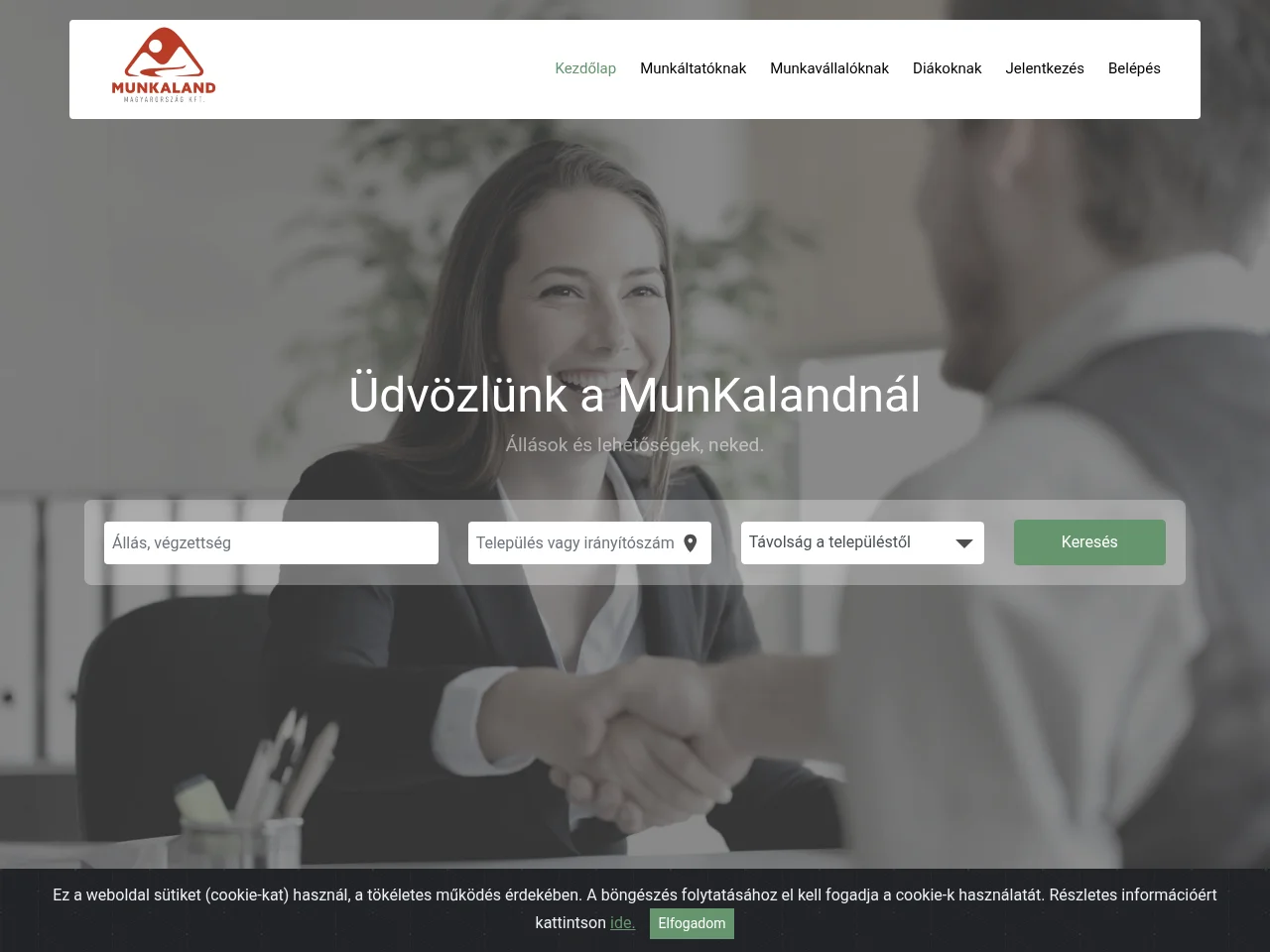 MunKaland screenshot MunKaland job board platform screenshot showing job search interface