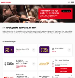 Music-Job.com platform preview