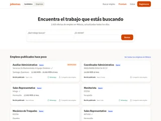 Jobomas México platform preview Jobomas México platform preview