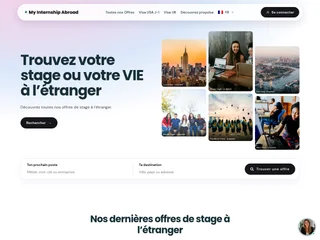 MyInternshipAbroad platform preview MyInternshipAbroad platform preview