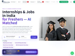 MyInternships.in screenshot preview