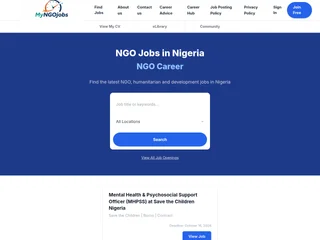 MyNGOJobs platform preview MyNGOJobs platform preview