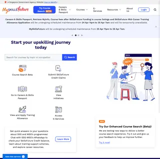 MySkillsFuture platform preview