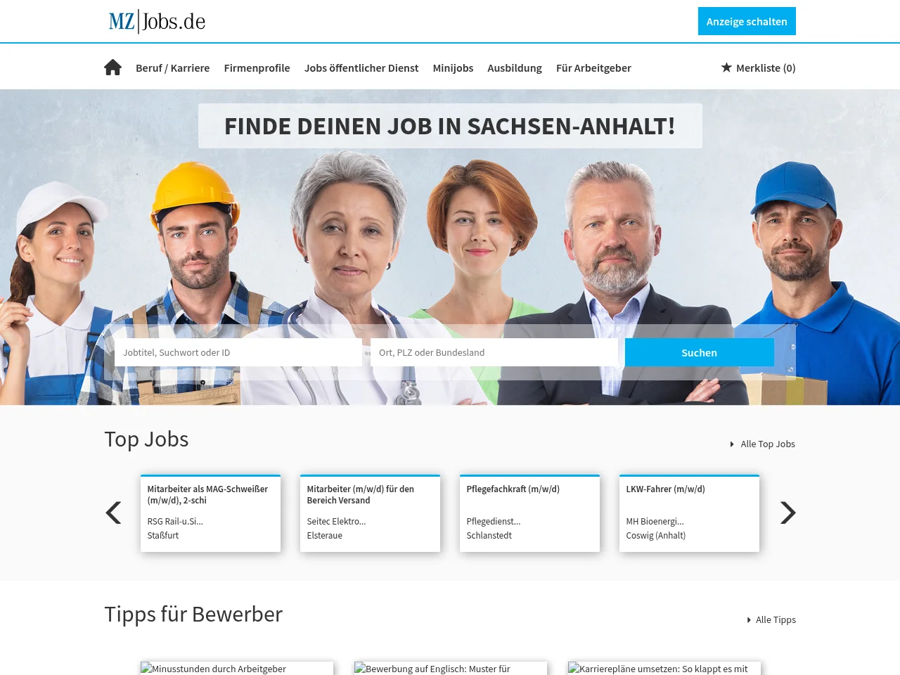 MZ-Jobs screenshot MZ-Jobs job board platform screenshot showing job search interface