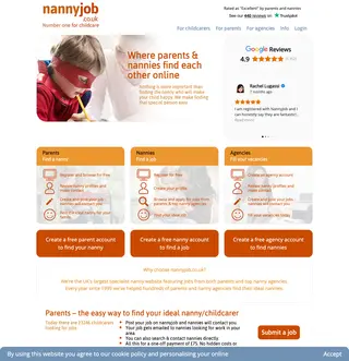 Nannyjob platform preview