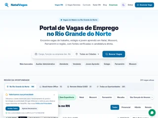 Natal Vagas platform preview Natal Vagas platform preview
