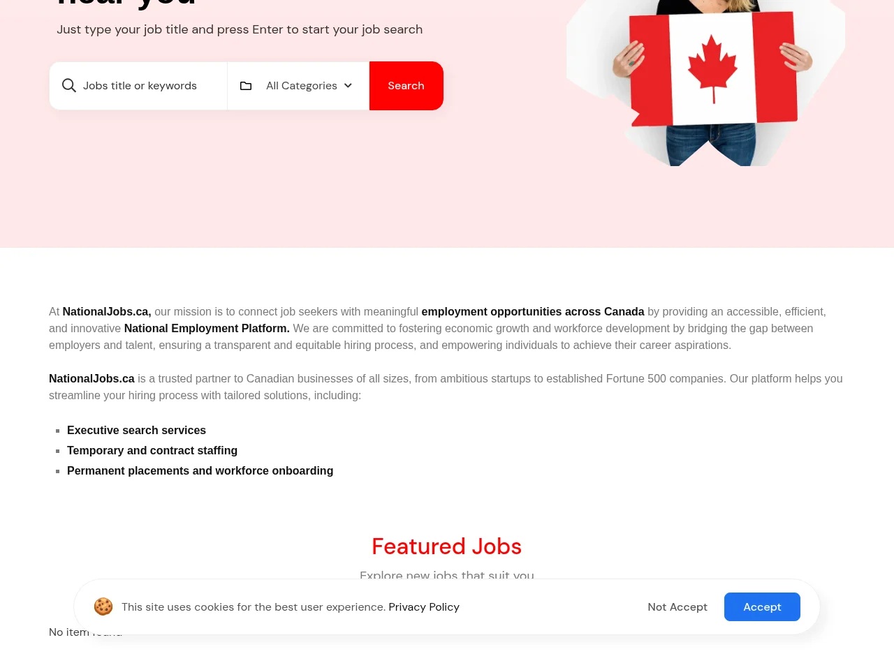 NationalJobs.ca screenshot NationalJobs.ca job board platform screenshot showing job search interface
