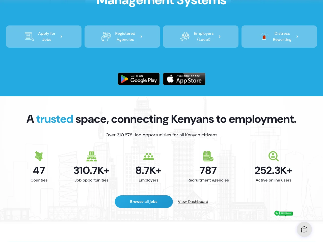 NEAIMS job board platform screenshot showing job search interface