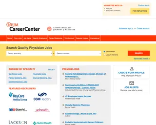 NEJM CareerCenter platform preview