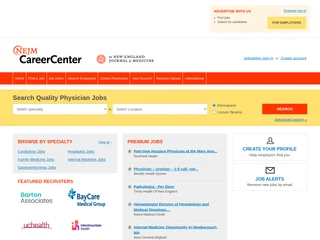 NEJM CareerCenter platform preview