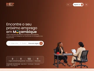 INEP · Portal Nacional de Emprego de Moçambique platform preview INEP · Portal Nacional de Emprego de Moçambique platform preview