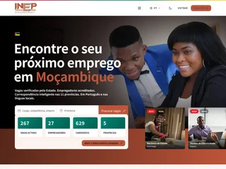 INEP · Portal Nacional de Emprego de Moçambique screenshot preview INEP · Portal Nacional de Emprego de Moçambique screenshot preview