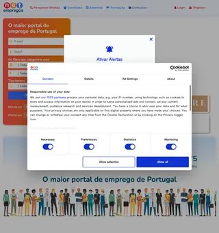 Net-Empregos platform preview