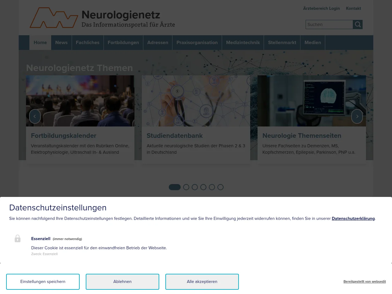 Neurologienetz screenshot Neurologienetz website screenshot