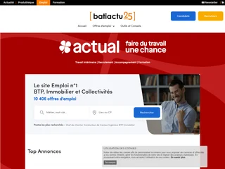 Batiactu Emploi platform preview