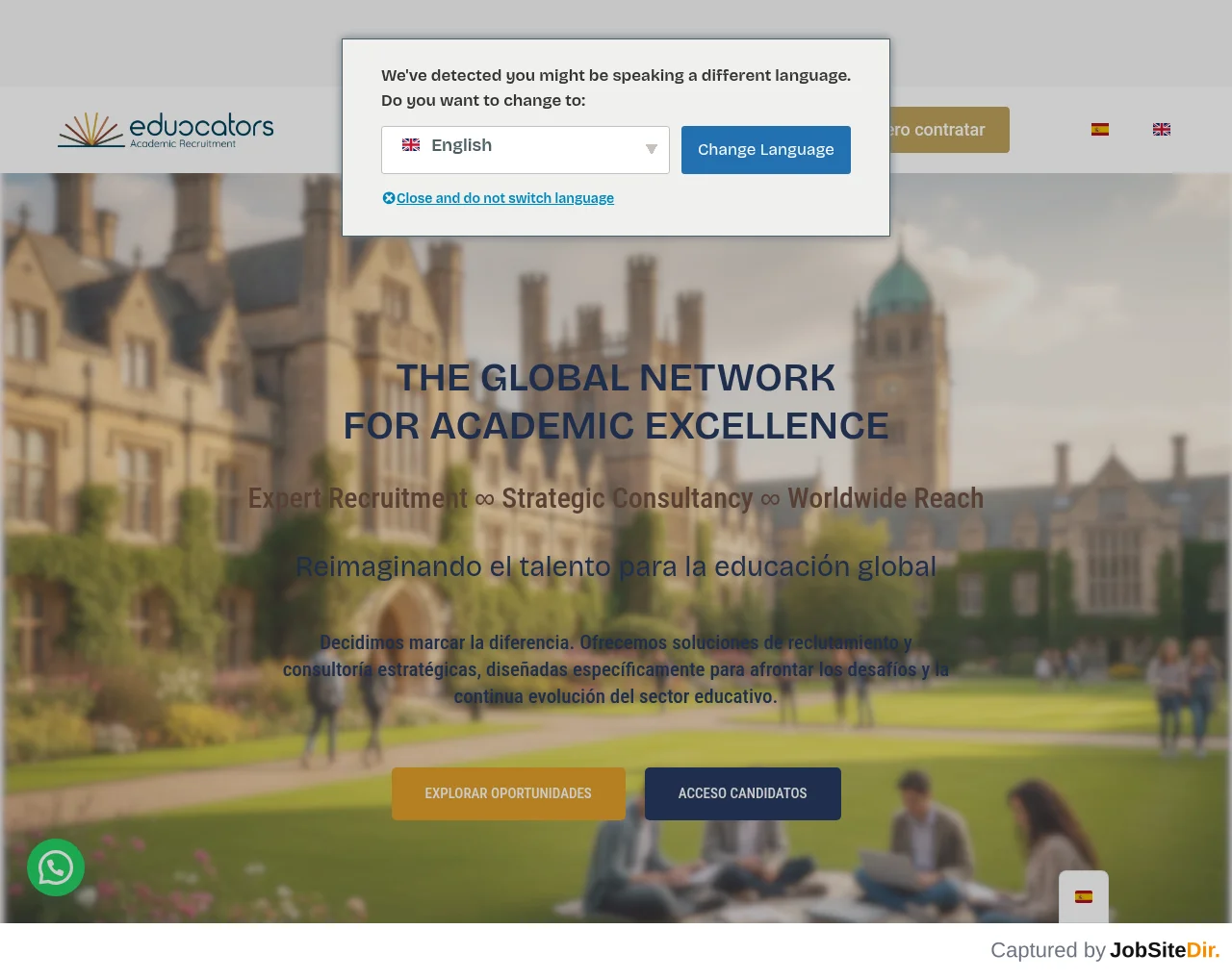Educcators website screenshot
