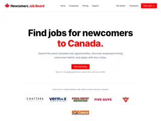 Newcomers Job Board platform preview Newcomers Job Board platform preview